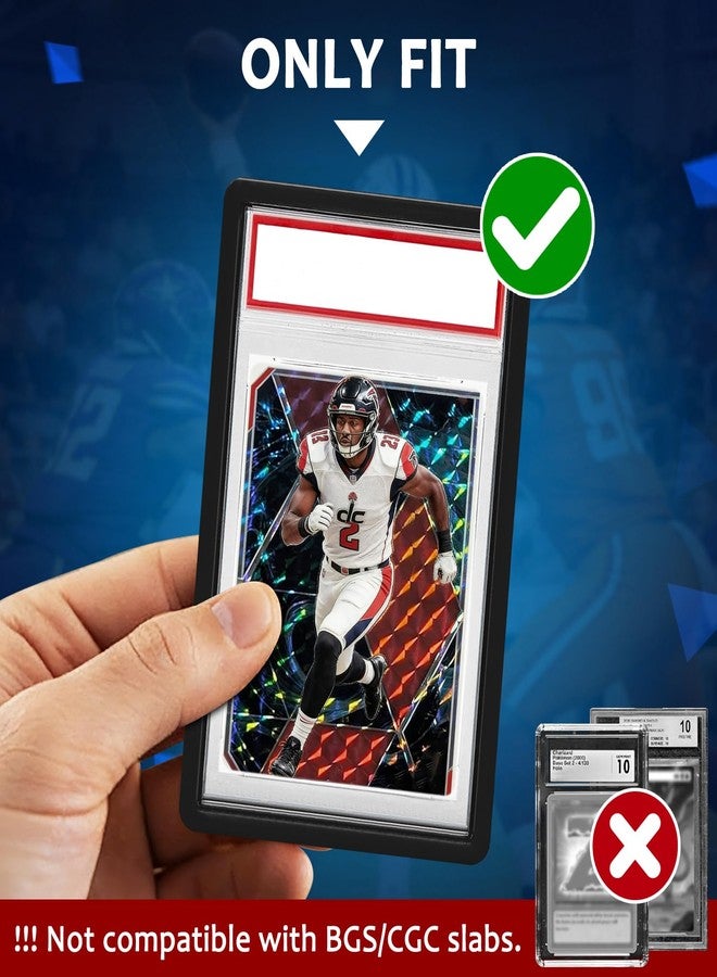 YZtree Card Guard for PSA: 6 Pack Flexible Slab Bumper for Graded Card Cases, Shock-Absorbing, Anti-Scratch Edge & Corner Guard for Standard PSA Slabs, Black - Image 3